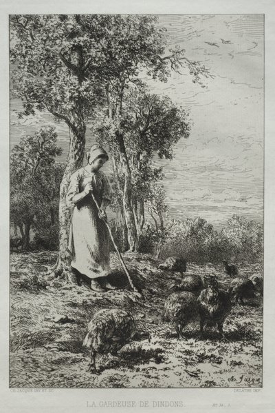 Guardiano dei tacchini da Charles Emile Jacque