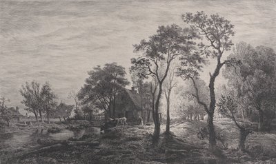 Paesaggio, dopo uno schizzo di Eglon van der Neer, 1862 da Charles Emile Jacque