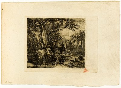 Paesaggio con animali da Charles Emile Jacque