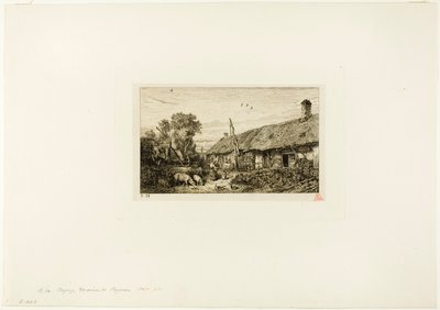 Paesaggio con casa contadina da Charles Emile Jacque