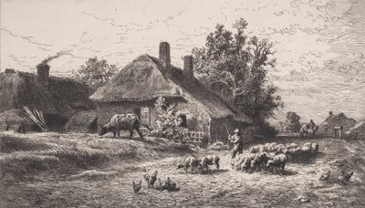Le Hameau, 1867 da Charles Emile Jacque