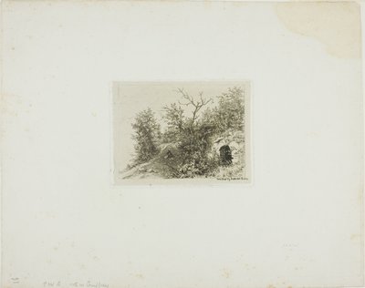 Uomo seduto su una collina da Charles Emile Jacque