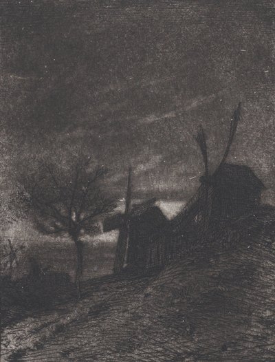 Mulini a Montmartre, 1846 da Charles Emile Jacque