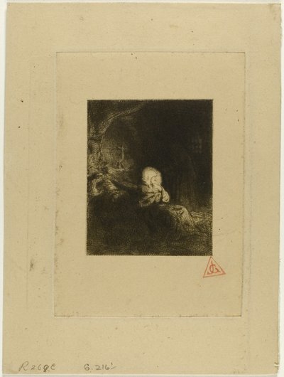 Monaco in preghiera da Charles Emile Jacque