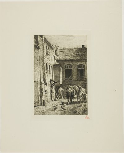 Cortile Parigino da Charles Emile Jacque