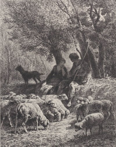 Scena pastorale, 1864 da Charles Emile Jacque