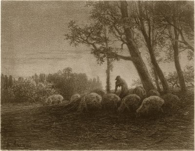 Crepuscolo poetico da Charles Emile Jacque