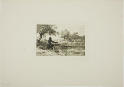 Pesca con la canna da Charles Emile Jacque