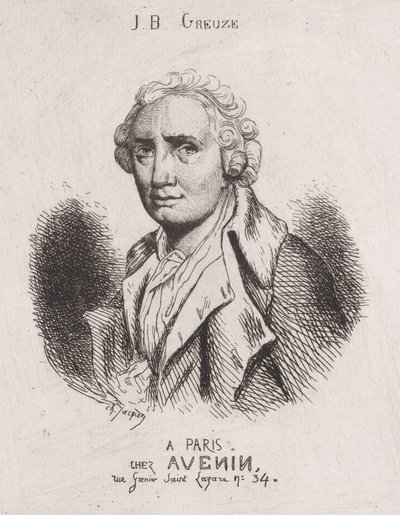 Ritratto di J.B. Greuze da Charles Emile Jacque