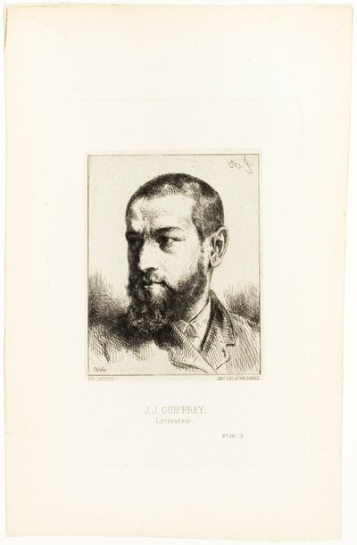 Ritratto di J.J. Guiffrey da Charles Emile Jacque