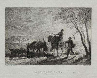 Ritorno dai campi da Charles Emile Jacque