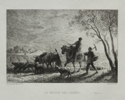 Ritorno dai campi da Charles Emile Jacque