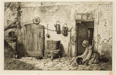 Sguattera da Charles Emile Jacque