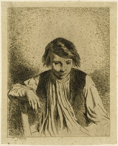 Ragazzo Seduto da Charles Emile Jacque