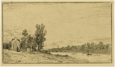 Le rive di un fiume da Charles Emile Jacque