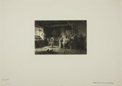 La bottega del maniscalco da Charles Emile Jacque