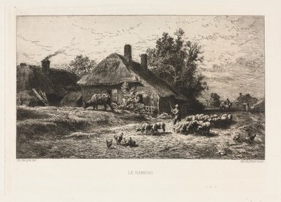 Il villaggio da Charles Emile Jacque