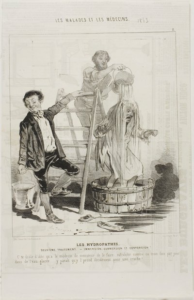 Gli idropati: Secondo trattamento (tavola 2) da Charles Emile Jacque
