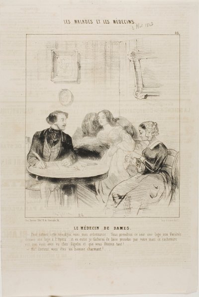 Il medico delle signore (piatto 23) da Charles Emile Jacque