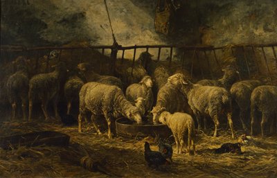 Il grande ovile, 1881 da Charles Emile Jacque