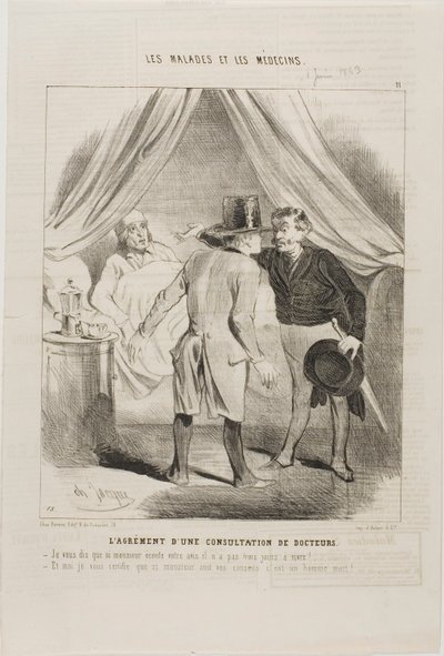 Il piacere di un consulto medico (piatto 11) da Charles Emile Jacque