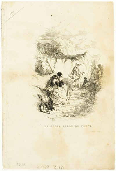 La bella ragazza di Perth da Charles Emile Jacque