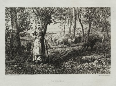 La pastorella da Charles Emile Jacque