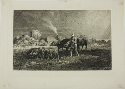 La tempesta da Charles Emile Jacque