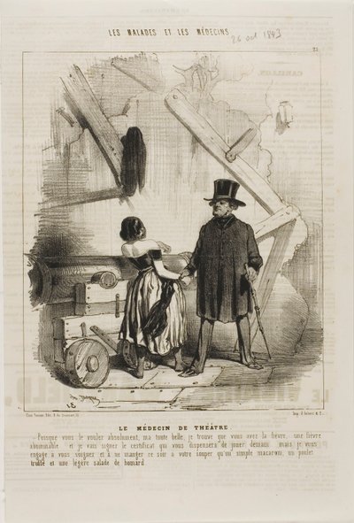 Il dottore del teatro (tavola 25) da Charles Emile Jacque