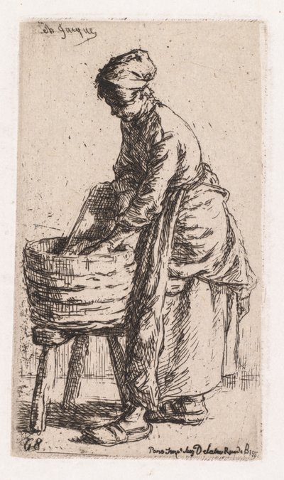 Lavandaia, 1850 da Charles Emile Jacque