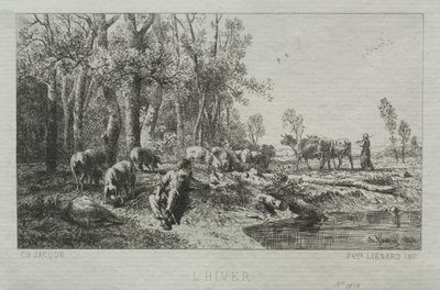 Inverno, 1864 da Charles Emile Jacque
