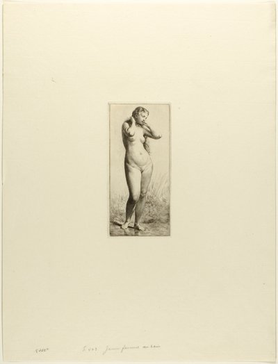 Giovane donna che fa il bagno da Charles Emile Jacque