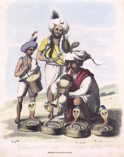 Incantatori di serpenti vicino al villaggio di Manupar, tavola 24 da 