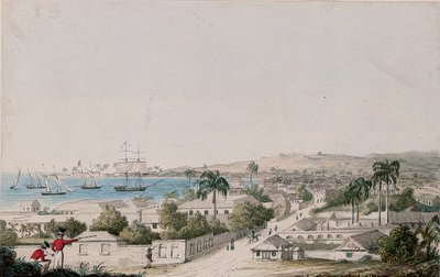 Una vista di Carlisle Bay e Bridgetown, Barbados da Charles Emilius Gold