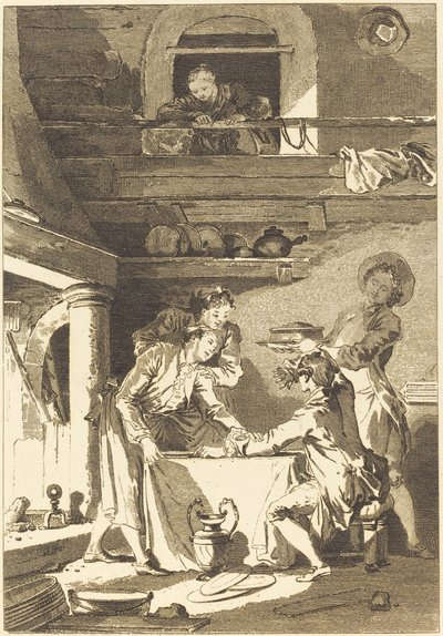 Il paté di anguille da Charles Emmanuel Patas after Jean Honoré Fragonard