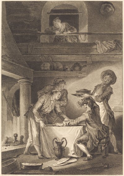 Il paté di anguille da Charles Emmanuel Patas after Jean Honoré Fragonard