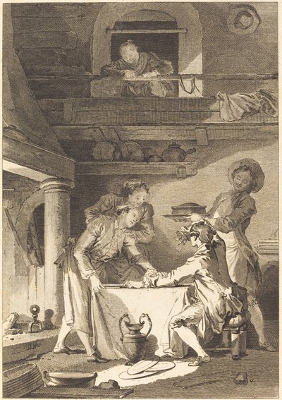 La pasta di anguille da Charles Emmanuel Patas after Jean Honoré Fragonard