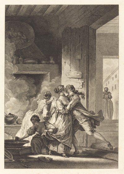 Non si pensa mai a tutto da Charles Emmanuel Patas after Jean Honoré Fragonard
