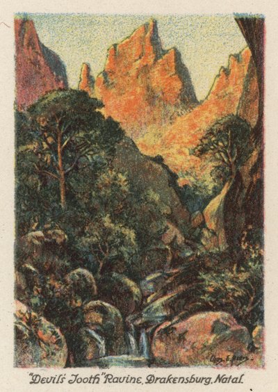Sudafrica: "Dente del Diavolo," Gola, Drakensberg, Natal da Charles Ernest Peers