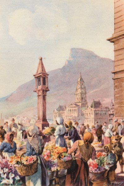 Sud Africa: Venditori di fiori, Città del Capo da Charles Ernest Peers