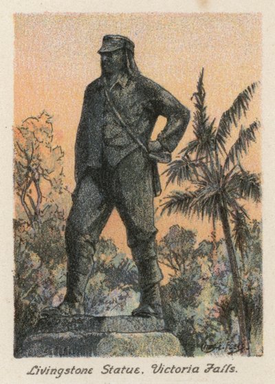 Sudafrica: Statua di Livingstone, Cascate Vittoria da Charles Ernest Peers