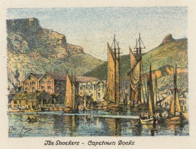 Sudafrica: I pescatori di snoek, banchine di Città del Capo da Charles Ernest Peers