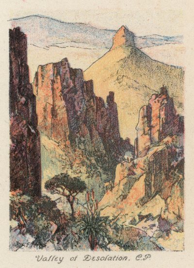 Sudafrica: Valle della Desolazione, CP da Charles Ernest Peers