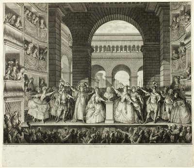 Incoronazione di Voltaire da Charles Etienne Gaucher