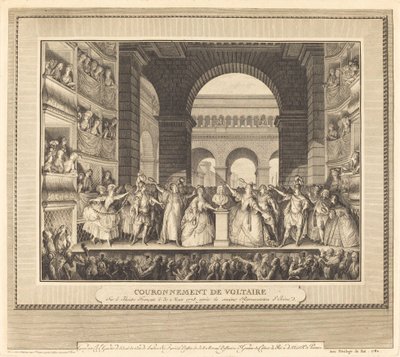 Il coronamento di Voltaire da Charles Etienne Gaucher after Jean Michel Moreau