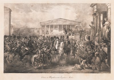 Ingresso di Napoleone e Giuseppina a Milano, inizio XIX secolo da Charles Etienne Pierre Motte