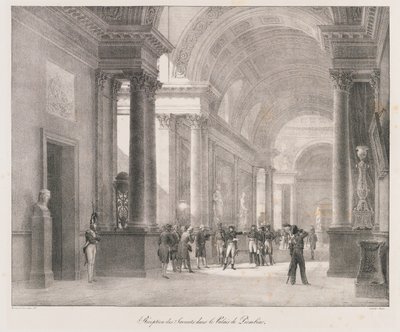 Ricevimento degli Scienziati, inizio XIX secolo da Charles Etienne Pierre Motte