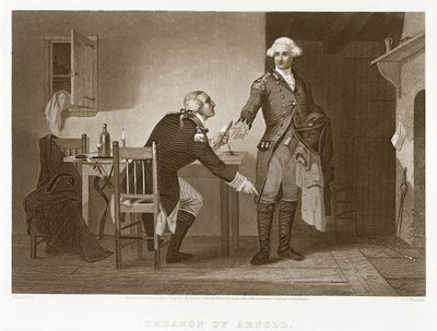 Il tradimento di Arnold, pub. 1874 da Charles F Blauvelt 1824 1900.