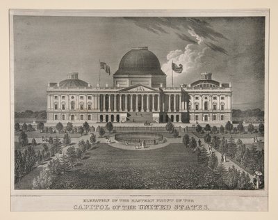 Elevazione del punto orientale del Campidoglio degli Stati Uniti (Washington, D.C.) da Charles Fenderich