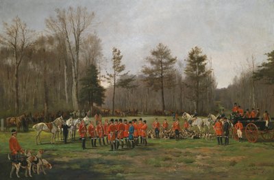 Prima della caccia alla volpe da Charles Fernand de Condamy